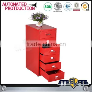 4 Drawer Mobile Pedestal With 5 Wheels thumbnail-4