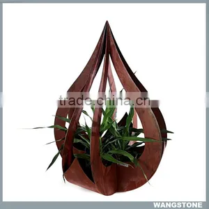 Modern City Decoration Corten Steel Garden Flower Planter thumbnail-1