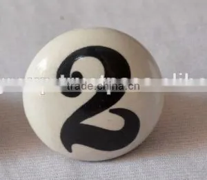 Newest Design Hand Painted Numeric Door Knobs Set Of 3 thumbnail-1