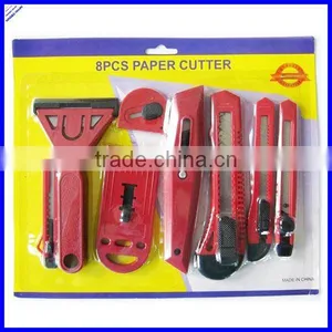 Cheap and Hot Selling 8PCS Packing Utility Knife Set for Office and Household thumbnail-1