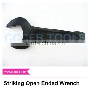 45# Carbon Steel Slogging Open Ended Spanner,CR-V Striking Open End Wrench,Slugging Open Fix Spanner,Hammer Wrench thumbnail-1