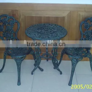 Cast Iron/aluminum Garden Table and Chairs thumbnail-1