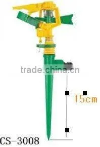 Swing Arm Sprinkler, CS-3009 Plastic Impulse Sprinkler With Plastic Wheel Base Plastic Lawn Sprinkler thumbnail-6