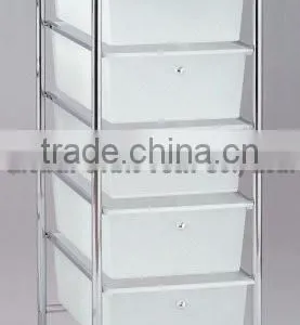 Colorful Storage Drawer Cart With Wheels, 3 Tier Storage Plastic Box Trolley thumbnail-2
