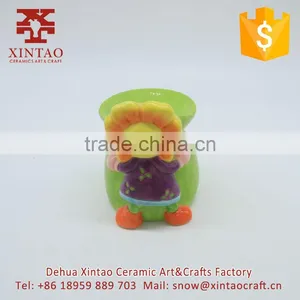 Factory Made Sunflower Embossed Design Ceramic Incense Burner thumbnail-1