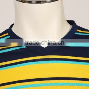 Men 's Factory Cheap Wholesa Flat Knit Stripe T-shirt thumbnail-2