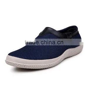 Fashion Cow Split Leather Casual Shoes for Men in Summer, High Quality Ventilation Mesh Shoes Casual for Male thumbnail-1