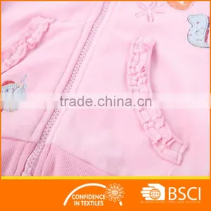 Nice Toddler Pink With Hood And Applique Jacket thumbnail-5