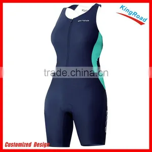 KROAD Custom Full Length Zipper/3/4 Hidden Zipper One Piece Tri Suits, High Sublimation Print Tri Kits, Comfortable Lycra Fabric thumbnail-1