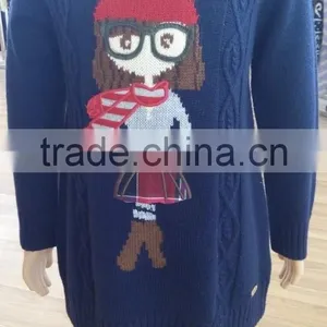 Latest Fashion Sweater Blouse Design Kid Pullover Plain Style Sweater(KS4415) thumbnail-1