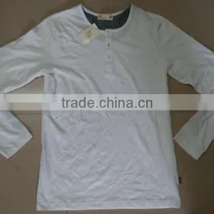 Mens Long Sleeve T-Shirt With Button thumbnail-3