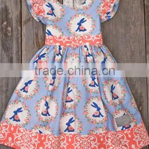 Littler Girls Easter Holiday Bunny Dress Little Rabbit Cute Dress For Kids thumbnail-3