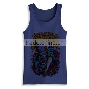 OEM ODM Fancy Design Bodybuilding Slim Fit Cotton Wholesale Gym Tank Top Men thumbnail-6