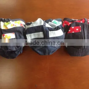 Fashionable Baby Cotton Jean Cloth Diaper Baby Pocket Diaper thumbnail-1