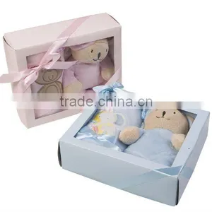 Baby Blanket+toy/embroidered Fleece Blanket/large Fleece Blankets thumbnail-1
