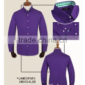Factory Wholesale 100% Cotton Poplin Made to Measure Custom Mens Dress Shirt thumbnail-1