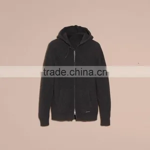 Men's Cashmere Wool Cardigan Sweater Hoodies Top thumbnail-3