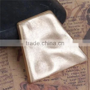 Zinc Based Alloy Metal Sewing Shank Buttons Irregular Light Golden Trapezoid 26mm x 24mm thumbnail-1
