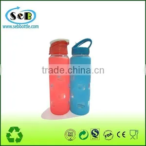 2016 Amazon Hot Selling Promotional Gift Silicon Glass Water Bottle thumbnail-1