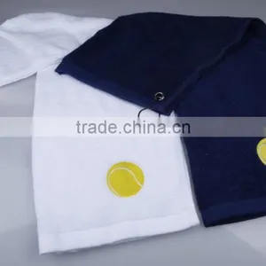 100% Cotton Tri-fold Customized Embroidered Logo Golf Towels thumbnail-2