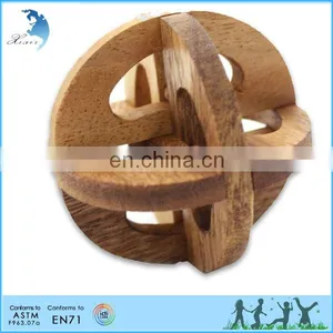 Handmade Bestselling Rolling Globe Intelligent Interactive Wooden Cross Puzzle thumbnail-1