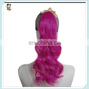 Girls Fancy Dress Purple Sexy Long Curly Ponytail Hair Extensions HPC-0157 thumbnail-1