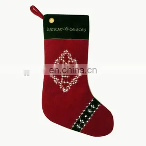 Decorative Black Felt Christmas Stocking With LED thumbnail-2