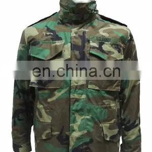 Factory Supply Custom Woodland Camouflage M65 Jacket for Sale thumbnail-2