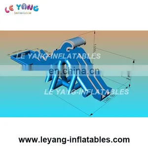 Commercial Grade Giant Slide / Inflatable Water Park Pool With Slide / Outdoor Inflatable Park thumbnail-1