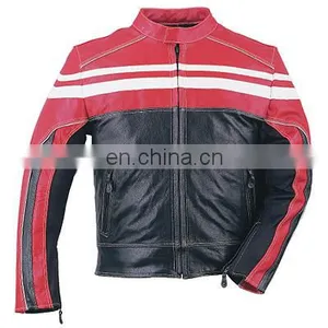 HMB-0412A LEATHER MOTORBIKE JACKETS MOTORCYCLE BIKER COATS thumbnail-3
