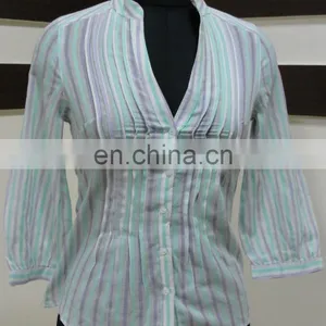 Ladies Fashion Checked Shirts thumbnail-4