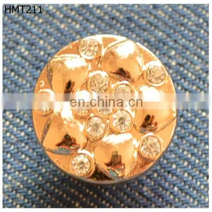 Metal Rhinestone Pearl Button Embellishment thumbnail-1