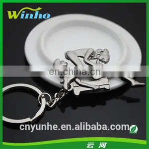 Sexy Funny Moveable Metal Toys Keychain thumbnail-1