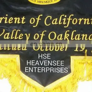 SCOTTISH RITE 32ND DEGREE BANNER BLACK WITH DOWN WINGS EAGLE thumbnail-3