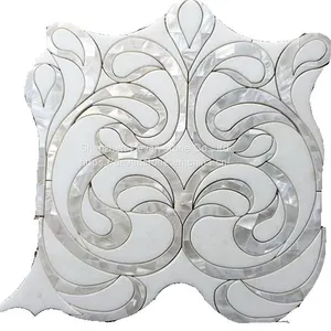 Hot Selling Marble Mosaic Waterjet Cut Mosaic for Bathroom thumbnail-3