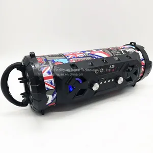 Ultra Bass 5 Inch Bazooka Style Surround Blue Tooth Wireless Powered Speaker With LED Lights thumbnail-5