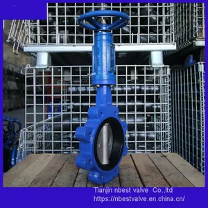 Vertical Wheel DIN Standard PN16 Vertical Gear Lug Butterlfy Valve DN150 thumbnail-1