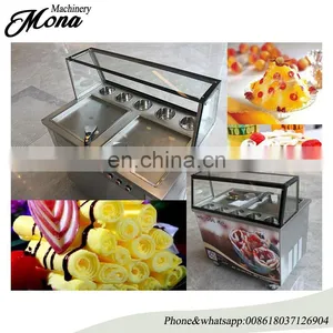 Portable Tasty Fry Ice Cream Maker Flat Pan Real Fruit Fry Ice Cream Machine thumbnail-3