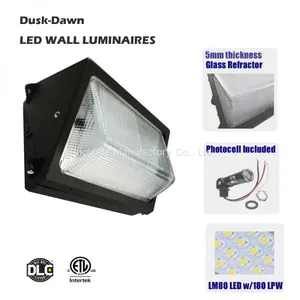 DLC Qualified LED Security Lights Dusk to Dawn 120W, 100-277vac, Replacing 400 Watts MH Lamps thumbnail-1