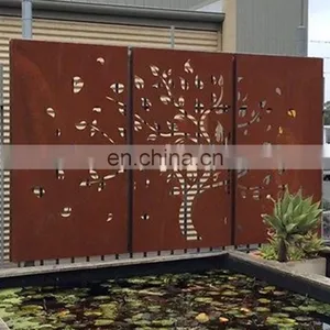 Garden Corten Steel Screen Panels In Steel Sheets thumbnail-4