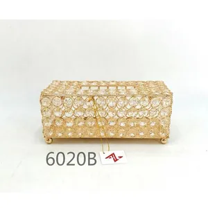New Design Gold Metal Tissue Box for Home Decorations thumbnail-1