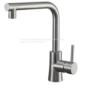 WL-01-002 Single Hole SUS304 Faucet 35mm Cartridge Brushed Nickel High End Kitchen Faucets thumbnail-1