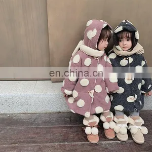 5898/Fashion Lamb Wool Warm Winter Coats for Girls High Quality Dot Casual Thicken Coat thumbnail-3