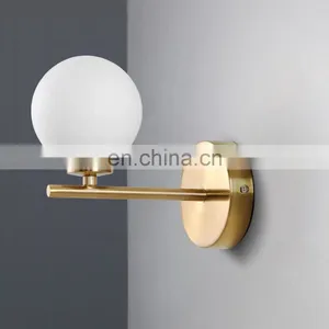 Modern Gold New Design Home Decoration Simplicity Glass Ball Bed Side Wall Lamp thumbnail-5