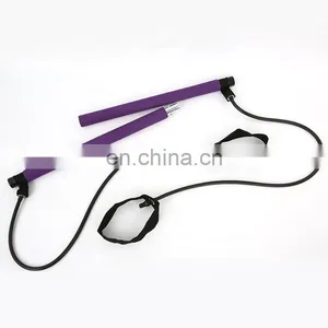 Portable Yoga Resistance Bands Pilates Stick BodybuildingGym Rubber Tube Elastic Bands Fitness Equipment Pilates Bars thumbnail-1