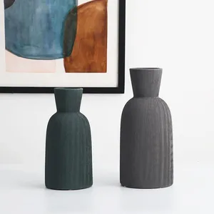 Nordic Style Drawing Process Ceramic Vase Ins Flower Vase, Table Decorations thumbnail-1