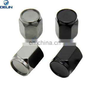 Wheel Valve Covers Alloy Custom Logo Tire Air Valve Stem Caps Black thumbnail-3