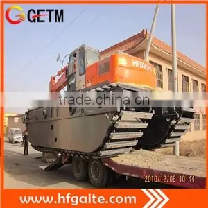 Amphibious Excavator Pontoon GET210P Equipped Doosan Motor Japan Hydraulic System Marsh Buggy thumbnail-1