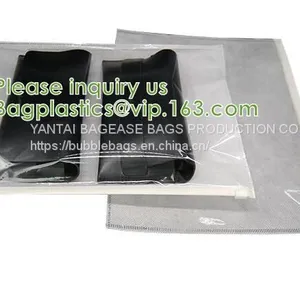 Compostable Metallic Glossy Holographic Private Label Bubble Mailing Bag, Zip Slider Clear Glitter Bubble Pouch Bag thumbnail-4