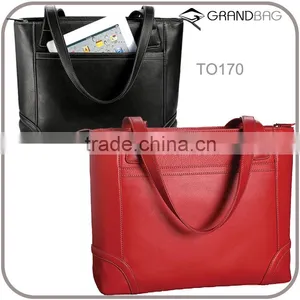 Hot Selling Wholesale Pebble Leather Women Tote Bag Leather Bags for Laptop Manufacture thumbnail-1